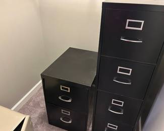 Metal filing cabinets