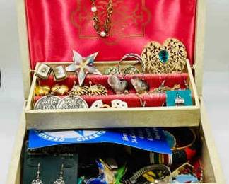 Jewelry Box Full of Contemporary & Vintage Jewelry
