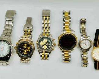 Watches ft. Seiko Sportura Chronograph World Time 7.5” & Breitling Chronomat Chronograph Men’s
