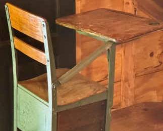 Metal And Wooden Desk/Chair
