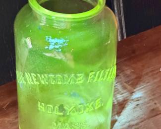 The Newcombe Filter Co. Holyoke MA UV Reactive Jar
