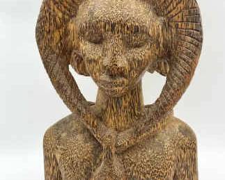 Wooden Bust Of A Woman
