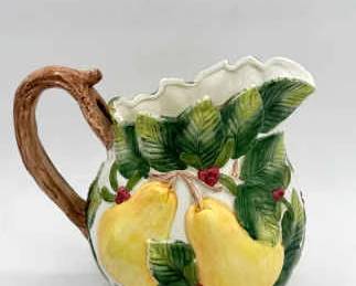 Fitz and Floyd Holiday Pear Pitcher
