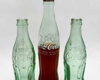 (3) Vintage Coke Bottles
