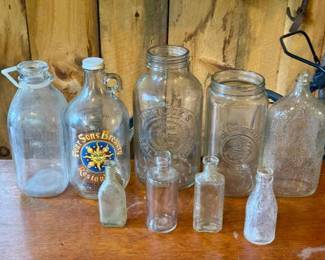 Large Vintage Bottles Lot

