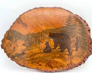 RL Mother Bear And Cups Wood Decor
