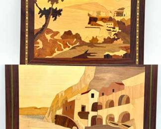 (2) Marquetry Wall Art
