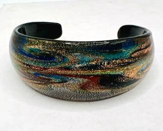 Art Glass Bracelet Cuff in Original Box
