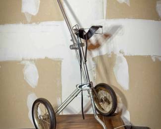 Vintage Golf Push Cart – Metal Frame

