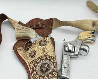 (2) Vintage Cap Guns With Holster
