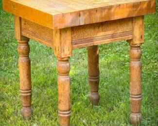 Antique Butcher Block Table
