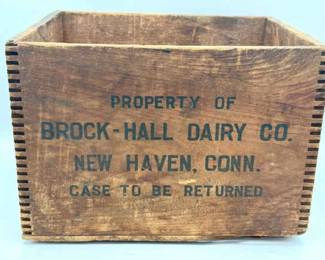 Vintage Brock Hall Dairy Crate

