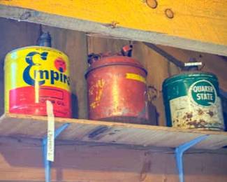 (3) Vintage Oil Cans
