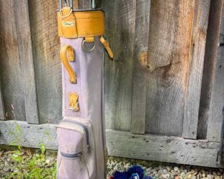 Vintage Golf Clubs in Titleist Bag
