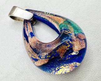 Murano Art Glass & Sterling Silver Pendant
