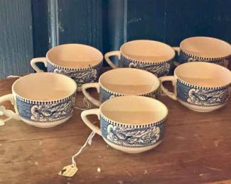 (7) Currier & Ives Cups
