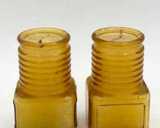 (2) Wheaton NJ Vintage Glass Jars/Candles
