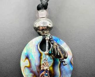 Abalone Kokopelli Pendant
