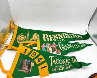 (3) Vintage Pennants
