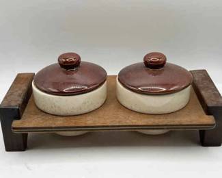Vintage Double Condiment Set
