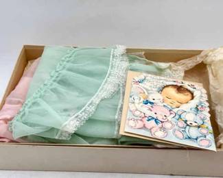 Vintage Baby Clothes & Card
