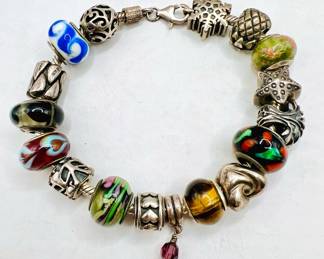 Sterling Silver Pandora Charm Bracelet
