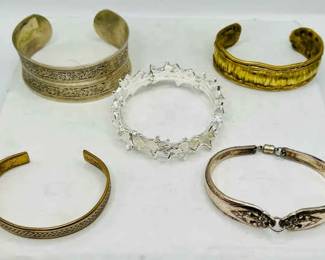(5) Bracelets & Cuffs featuring Sergio California & Spoon Bracelet
