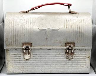 Vintage Thermos Brand Aluminum Lunchbox
