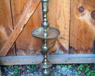 Tall Brass Candle Holder Stand
