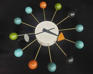 Mid century modern style quartz wall clock