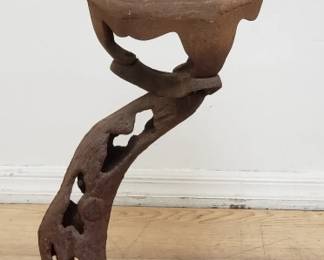 Vintage Japanese iron garden lantern