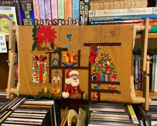 Sweet Christmas crewel that needs to be finished! Who is up for the challenge? 