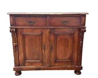 Antique Eastern European Sideboard Cabinet