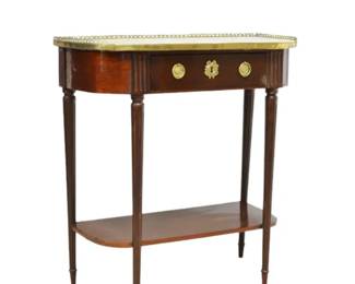 Antique French Marble Top Small Console Table