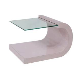 1980s Postmodern Cantilevered Side Table in the Style of Karl Springer