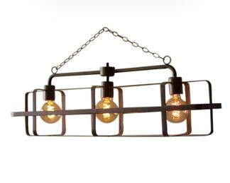 Long Metal Industrial Modern Chandelier