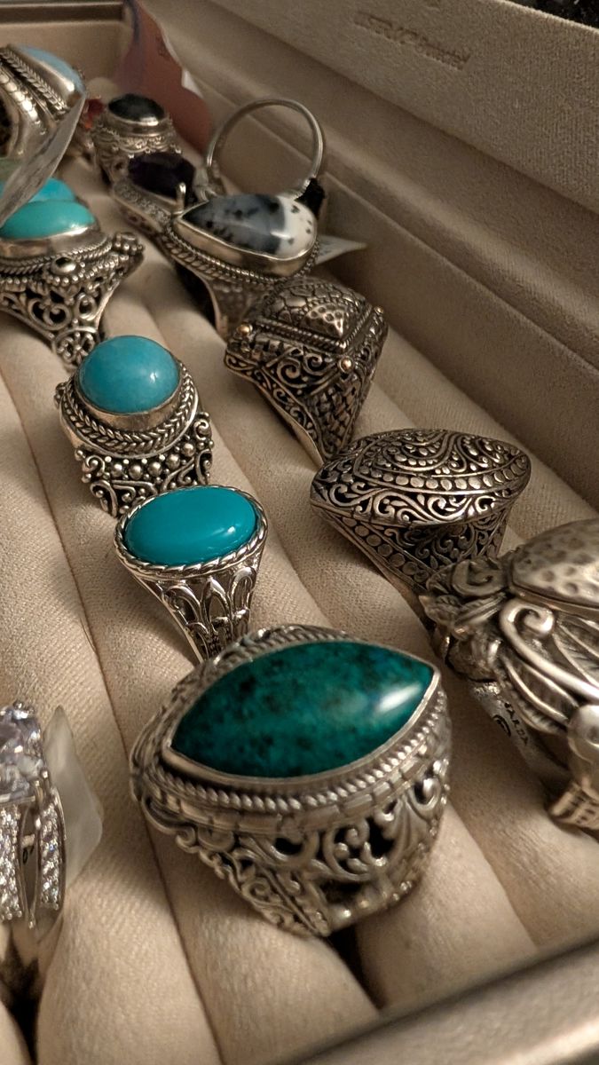Turquoise, sterling silver 925