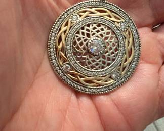 braveheart pendent, Jack Keith 14k gold with diamond