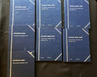 Lincoln penny and Roosevelt silver dime collectors books full