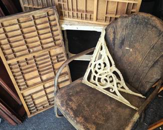 Much rustic metal and iron primitives!!