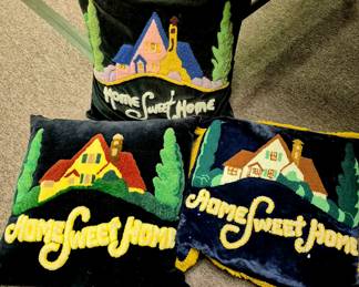 Vintage "Home Sweet Home" pillows 