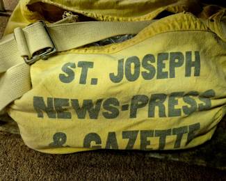 Vintage "St. Joseph Newspress & Gazette" paper carrier bag