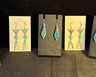 8 Pr New Sterling Earrings