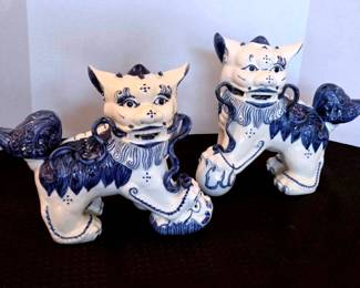  Porcelain Foo Dogs