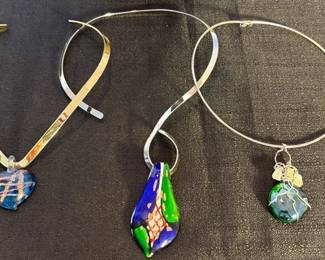 New Art Glass Pendant Necklaces