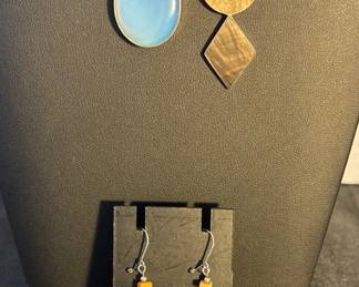 Moonstone Abalone Sterling Necklaces WEarrings