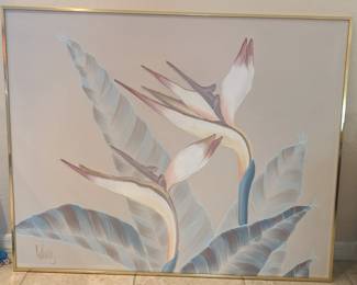 Signed Bird Of Paradise Painting