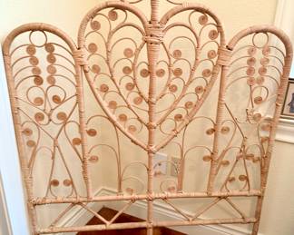 Vintage wicker headboard