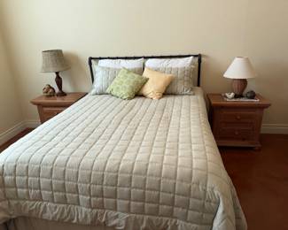 Queen mattress & wrought iron headboard