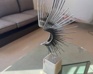 Abstract welded Byrd sculpture by Curtis JERE.